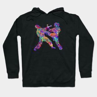 Taekwondo  watercolor art Hoodie